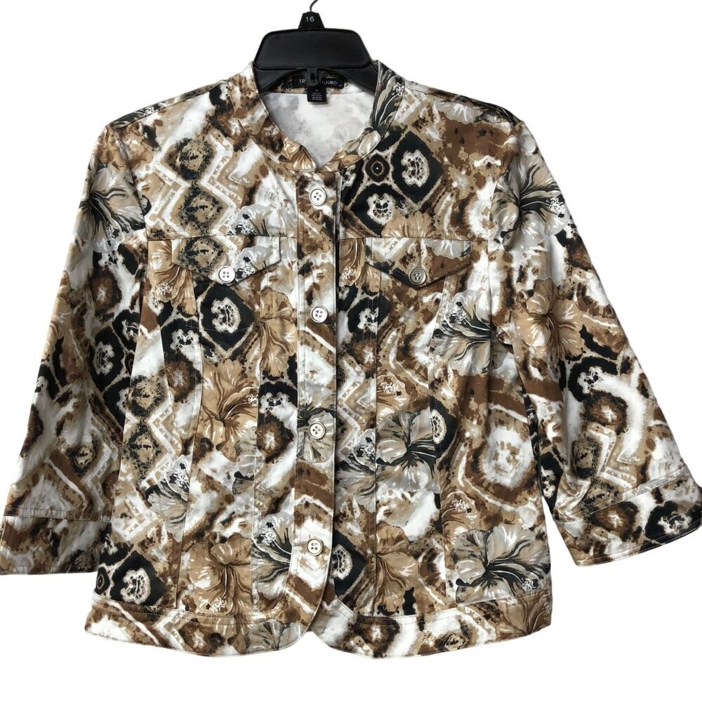 TRIBAL STUDIO ANIMAL PRINT JACKET size MD